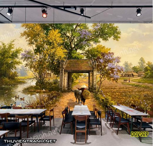Tranh dán tường Đổng quê, Quê hương, Làng Quê Việt - -DQV-22P - Kết quả tìm kiếm tranh tường